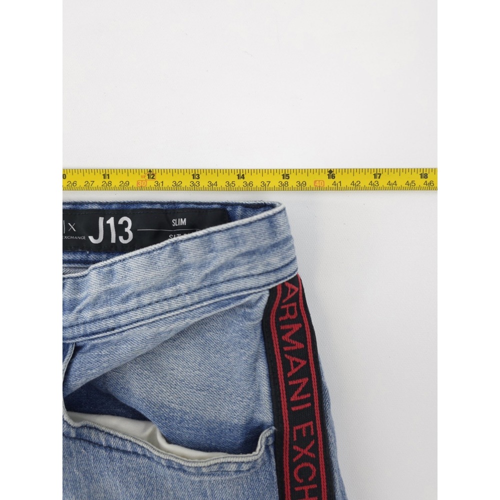 A/X J13 Slim Jeans light wash with Armani Exchange on the sides men's size 31 - Picture 7 of 11